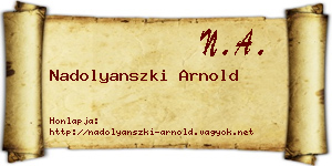 Nadolyanszki Arnold névjegykártya